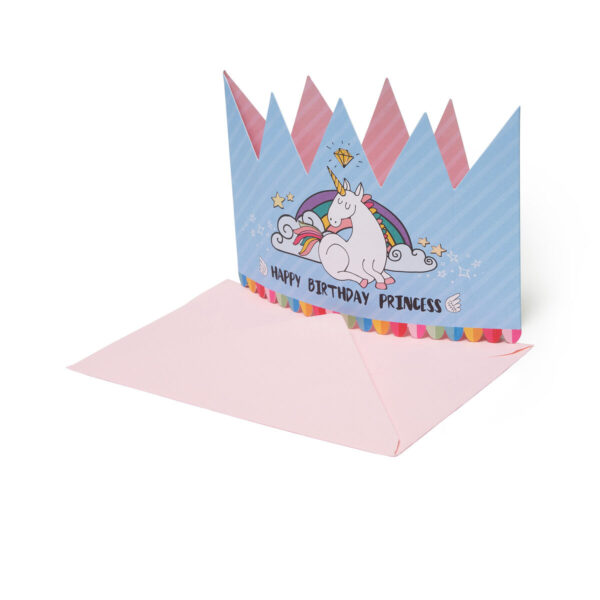 Biglietto d'Auguri 3D - Happy Birthday - Princess Crown