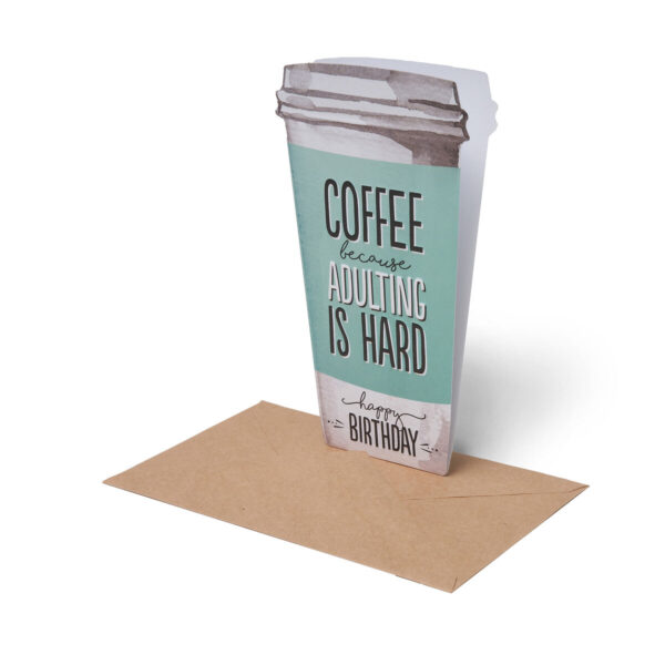 Biglietto d'Auguri - Happy Birthday - Coffee