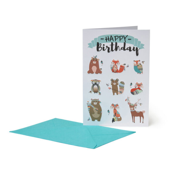 Biglietto di Auguri di Compleanno - Animali