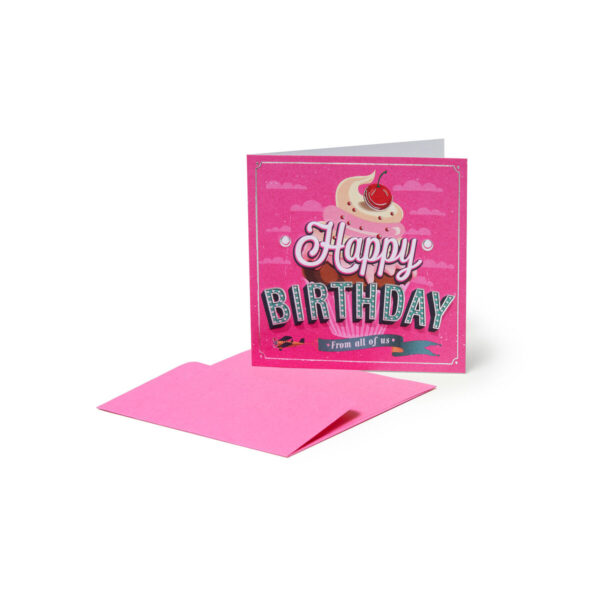 Biglietto di Auguri di Compleanno - Cupcake