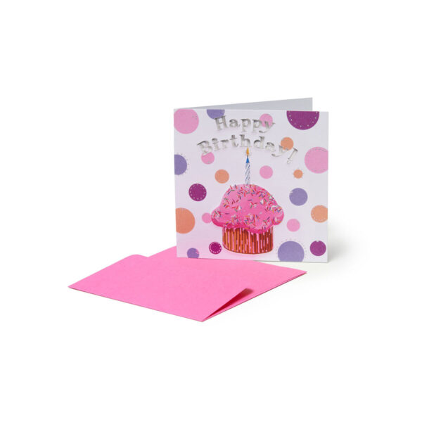 Biglietto di Auguri di Compleanno - Cupcake