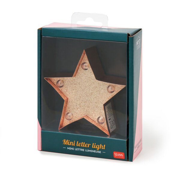 Mini Luce Decorativa - Stella con Glitter
