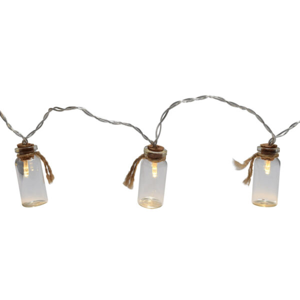 Filo di Luci Led con Vasetti di Vetro