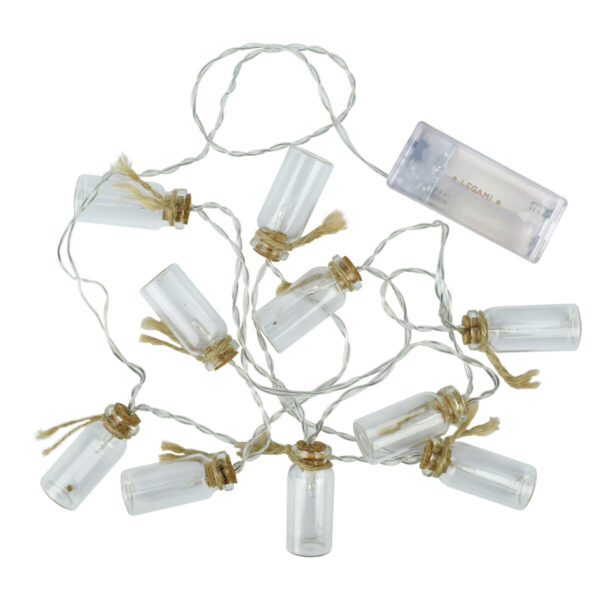 Filo di Luci Led con Vasetti di Vetro