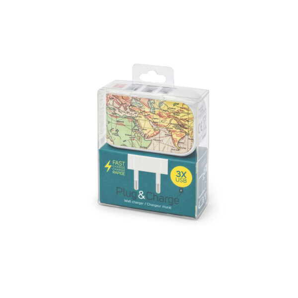Plug &Charge - Caricabatterie da Muro - 3 USB